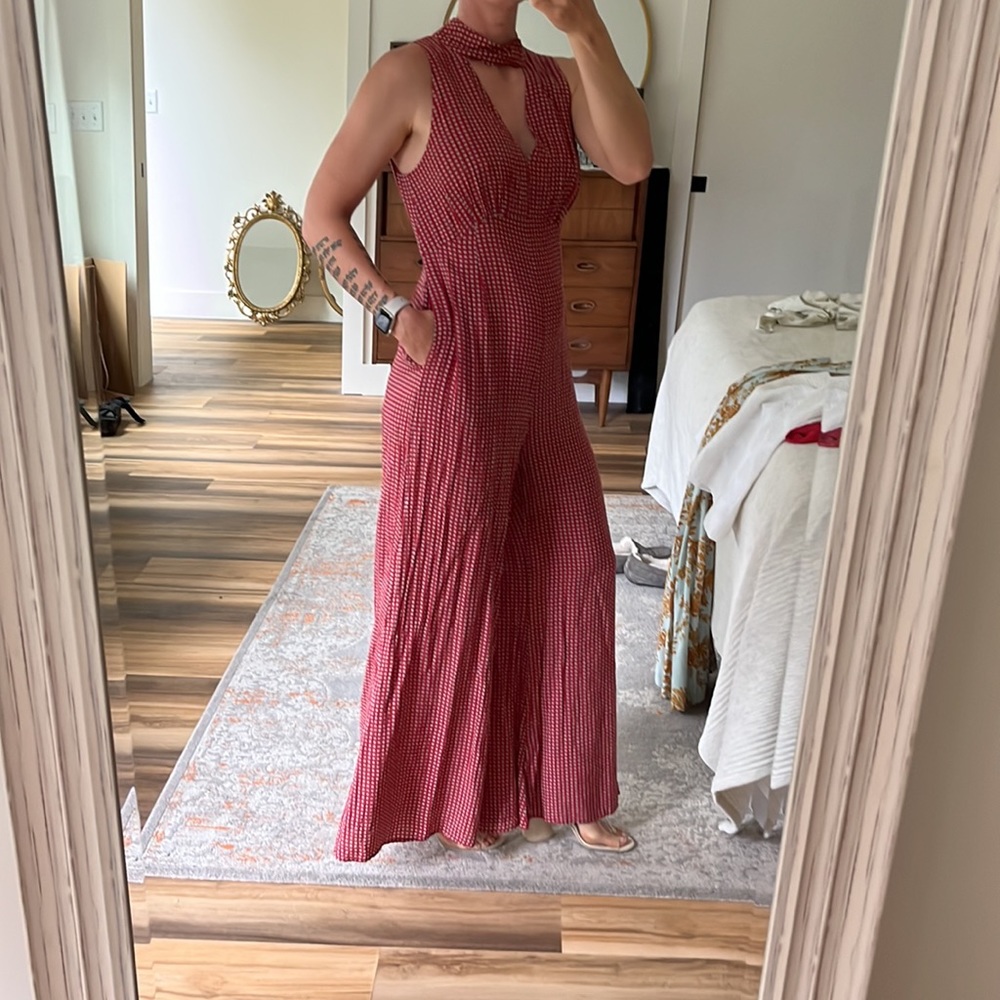 Anthropologie x Maeve Red Patterned Romper Size 6 EUC‎ - Picture 3 of 9